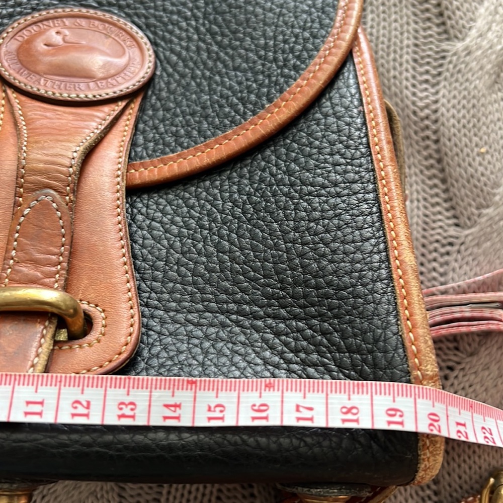 Dooney & Bourke Black and Brown Crossbody Bag with Gold Hardware - Picture 8 of 9